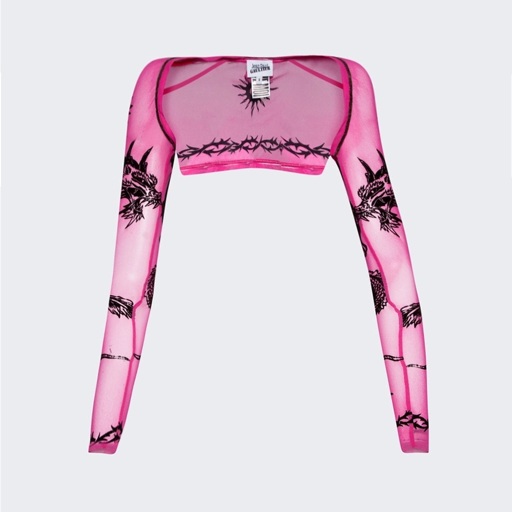 Jean Paul Gaultier pink mesh shrug